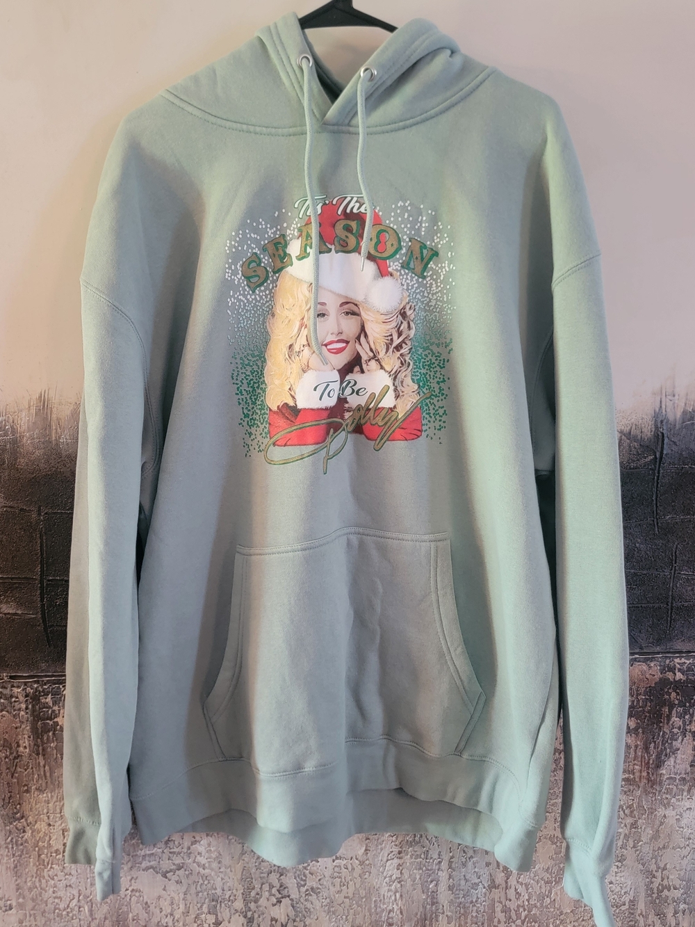 Dolly Parton Women’s Mint Green Graphic Holiday Hoodie